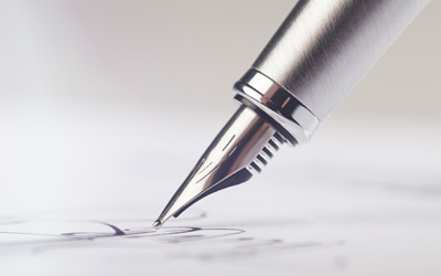 Unterschrift im Lebenslauf